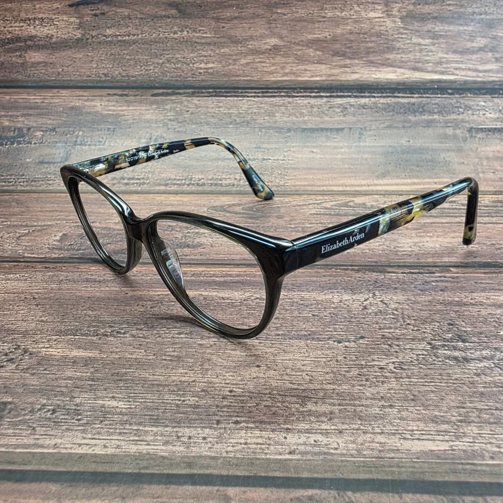 Elizabeth Arden EA 1159-1 Black Tortoise Cat Eye Frames 52-15-140